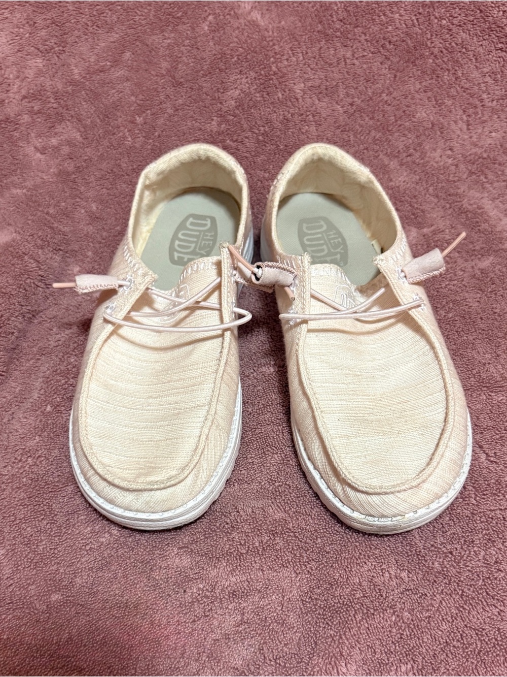 Hey Dude Women's Slip-On Sneakers in Pale Pink